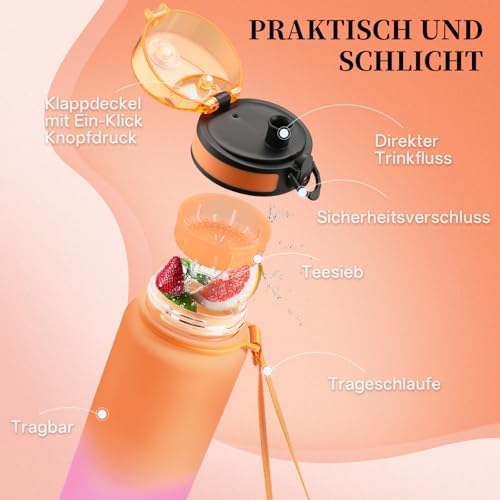 Alternative view of UZSPACE 1,5 l spor içecek şişesi, bisfenol A içermez, büyük içecek şişesi, 1.500 ml, sızdırmaz su şişesi, spor, bisiklet ve dış mekan aktiviteleri için