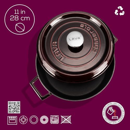 Alternative view of Metal Premium Serisi - Döküm Çok Amaçlı Tencere, Yuvarlak, 28 cm, Majolik Mor