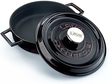 Metal Premium Serisi - Döküm Çok Amaçlı Tencere, Yuvarlak, 24 cm, Majolik Mor