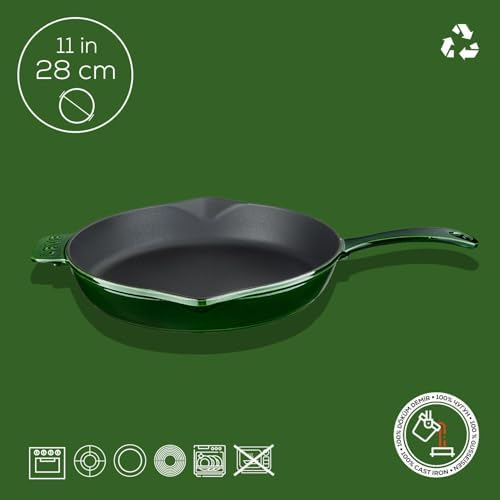 Alternative view of Metal Premium Serisi - Döküm Kızartma Tavası, Yuvarlak, 28 cm, Majolik Yeşil
