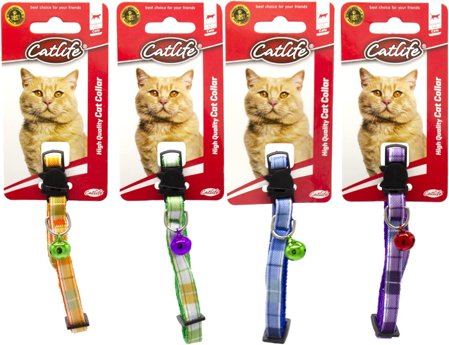 CATLİFE KEDİLER İÇİN ZİLLİ BOYUN TASMASI MİX COLOR