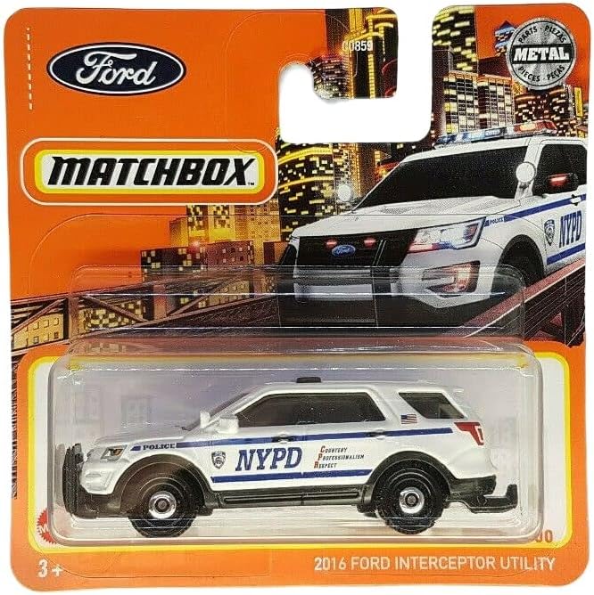 Alternative view of Kibrit Kutusu - 2016 Interceptor Yardımcı Programı - MBX 95/100 - HFT16 - Kısa Kart - NYPD - - Süper Hızlı - Lesney - Mattel 2022