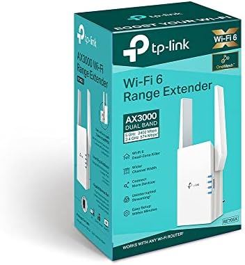 RE705X, AX3000 Mbps Wi-Fi 6 Menzil Genişletici, Geniş Bant Güçlendirici, 1 Gigabit Bağlantı Noktalı Hotspot, 160 MHz Kanallar, Dahili Access Point Modu