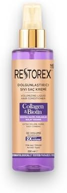 Alternative view of Restorex Collagen & Biotin Sıvı Saç Kremi – Durulanmayan, Dolgunlaştırıcı Etki, Kolajen & Biotin İçerikli, Anında Tarama & Parlaklık, 200 ml