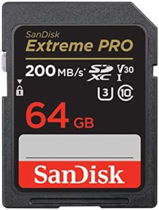 Extreme PRO SDXC UHS-I hafıza kartı 64 GB (V30, aktarım hızı 200 MB/sn, U3, 4K UHD videolar, QuickFlow teknolojisi, ısıya dayanıklı)