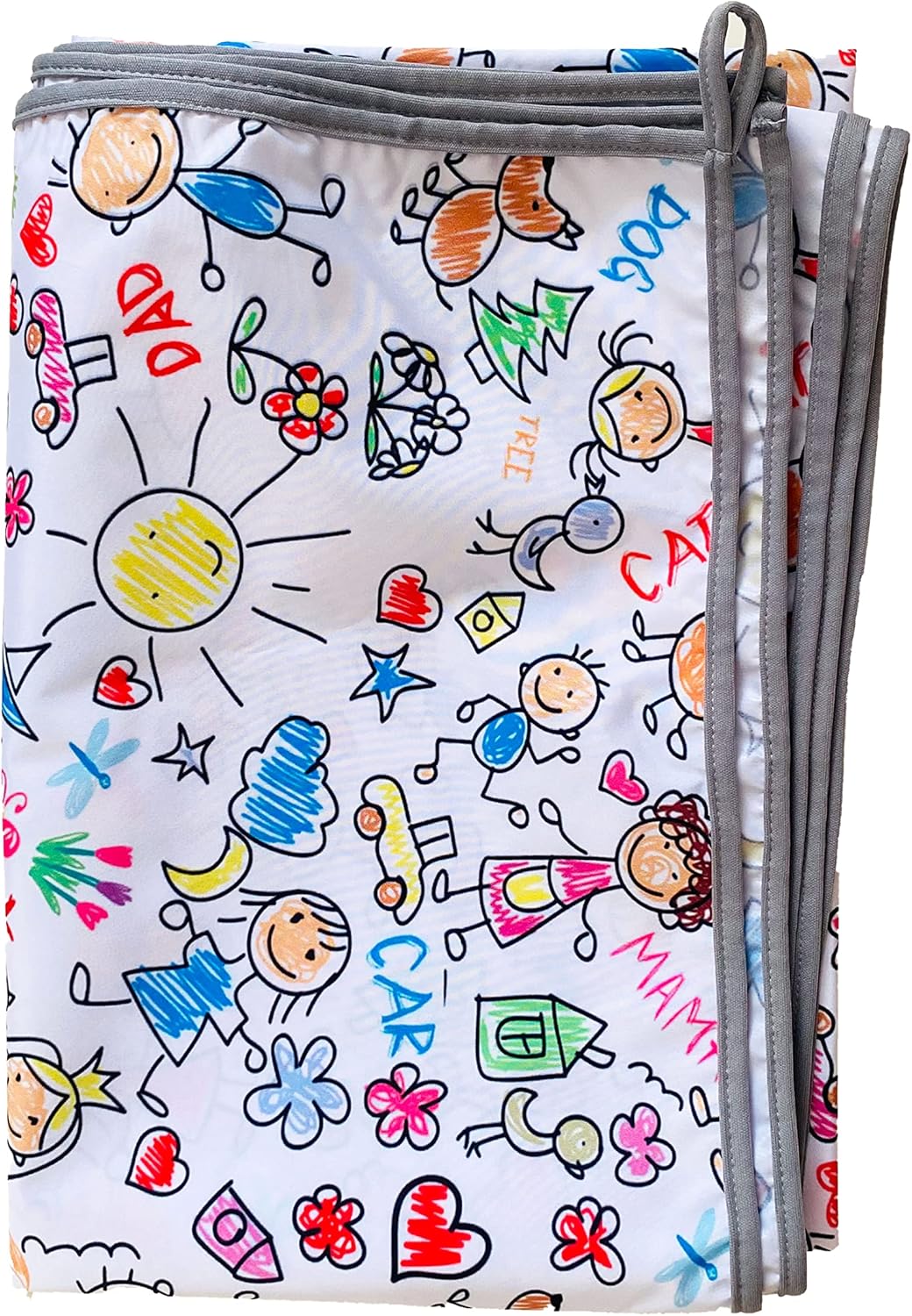 Yorni Su Geçirmez Yer/Masa Örtüsü, Aktivite, Yemek ve Oyun İçin, Doğa Dostu ve Çevreci, Ekoteks Sertifikalı,%100 Polyester, (150x100cm)