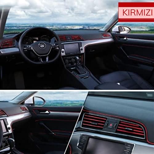 Alternative view of Kırmızı Araba Oto Dekorasyon Şeridi Kauçuk Elastik Kolay Kurulum 5 metre Şerit Bant