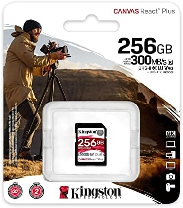 256GB SDXC REACT PLUS UHS-II 300R/260W U3 V90 FULL HD/4K/8K