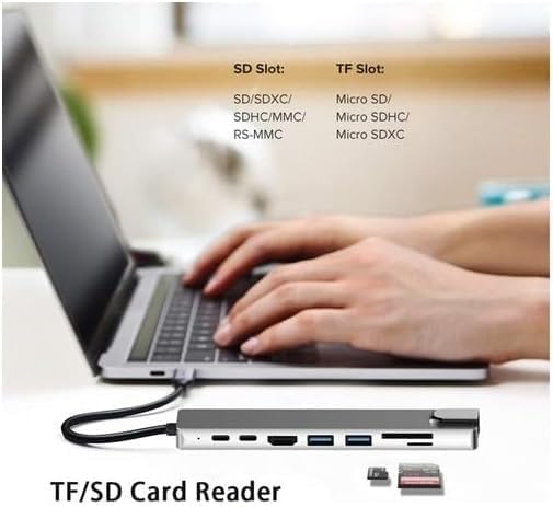 Alternative view of CF55 Uyumlu Type-C To 2 USB 3.0 4K HDMI Ethernet PD Çevirici Hub Adaptör, Standart