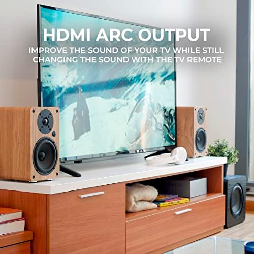 Alternative view of A5 ARC Aktif Hoparlör Kahverengi (HDMI ARC,RCA Bluetooth,Optik,USB,Sub Out)