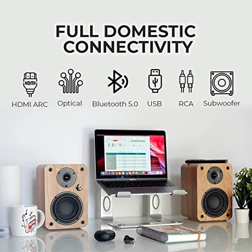 Alternative view of A4 ARC Aktif Hoparlör Siyah(HDMI ARC,RCA Bluetooth,Optik,USB,Sub Out)