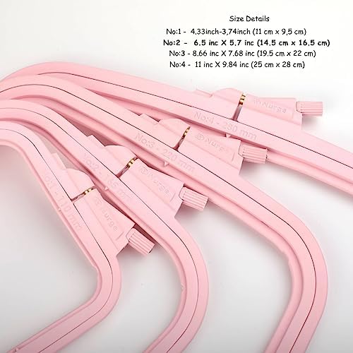 Pembe Küçük (No:2) Plastik Kare Nakış Kasnağı, Çapraz Dikiş Çemberleri, Zımba İğne Halkası, Kendin Yap El İşi Dikiş, ABS Plastik Nakış Çemberleri