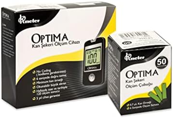 Optima Okmeter Şeker Ölçüm Cihazı + Ölçüm Stribi 1 Kutu 50 Adet