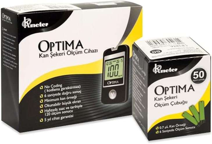 Alternative view of Optima Okmeter Şeker Ölçüm Cihazı + Ölçüm Stribi 1 Kutu 50 Adet