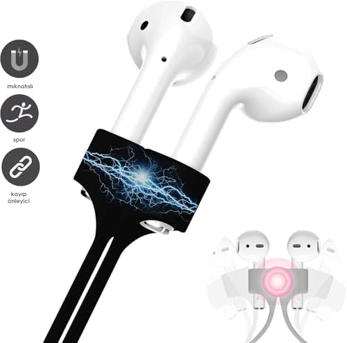 Alternative view of ile Uyumlu Kulaklık Askısı Boyunluk Aparatı Mıknatıslı AirPods Uyumlu Kulaklık Askısı (Siyah)
