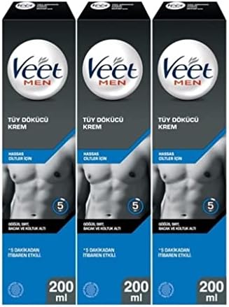 Alternative view of Men Erkeklere Özel Tüy Dökücü Krem Hassas Ciltler 600ml (200 ml x 3 Adet)