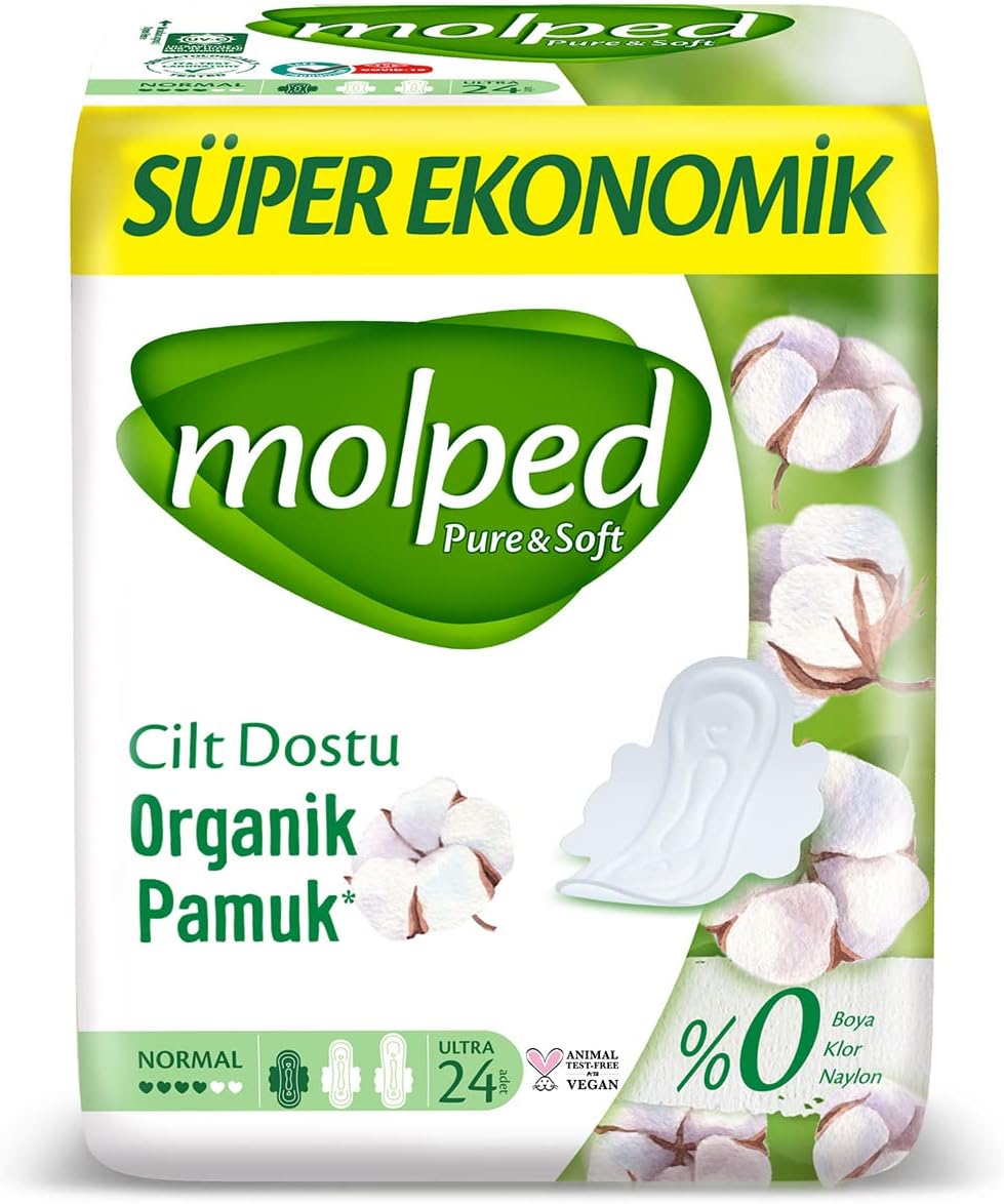 Alternative view of Molped Süper Ekonomik Pure & Soft Pamuklu Hijyenik Ped (1 x 24 Adet)
