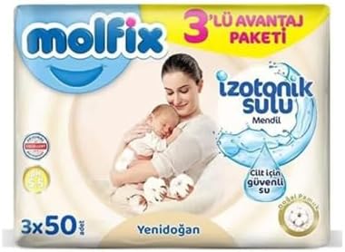Molfix Yenidoğan İzotonik Sulu Islak Havlu 150 Yaprak