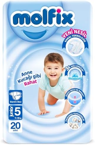 Alternative view of Molfix 5 Beden Junior bantlı Bez (1 x 20 Adet)