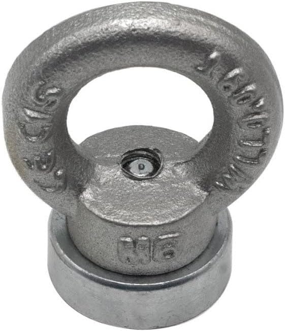 Alternative view of Çok Güçlü Deniz Mıknatısı - Fishing Magnet - Daimi Çelik Mıknatıs - Halkalı Pot Mıknatıs - Nikel Kaplı - Paslanmaz - Kararma Yapmaz - Tuzlu Suya Dayanıklı (Ø25 mm (15 kg))