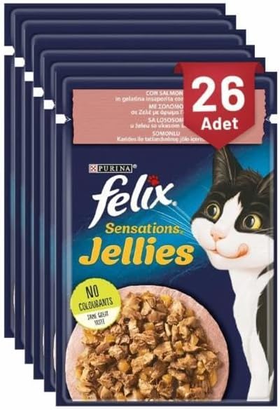 Alternative view of Felix Sensation Somon & Karidesli Kedi Yaş Mama (26 x 85 gr)