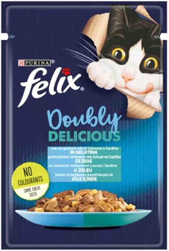 Felix Çifte Lezzet Somon & Sardalya Kedi Yaş Mama 85 gr