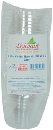 Alternative view of Lüks Kristal Bardak Sert Plastik Çay Kahve Su Otomat Bardağı 180 Ml 25 li 1 Paket