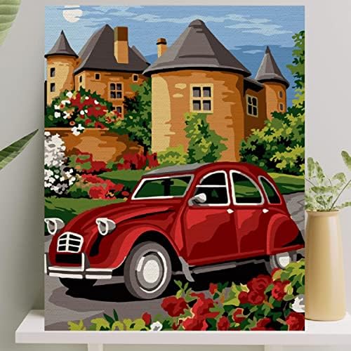 Hobi Sanat Sayılarla Boyama Tuval Seti Fırça Boya Dahil (Çıtalı) 40x50 CM -
