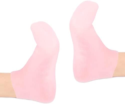Kadınlar için Silikon Çoraplar, Nemlendirici Ayak Çorapları, Yumuşak Jel Çoraplar, Aloe Çorapları, Kuru Ayakları Onarmak için Kadın Spa Pedikür Çorapları, Çatlak Topuk ve Yumuşatma Kaba Cilt, Nasır