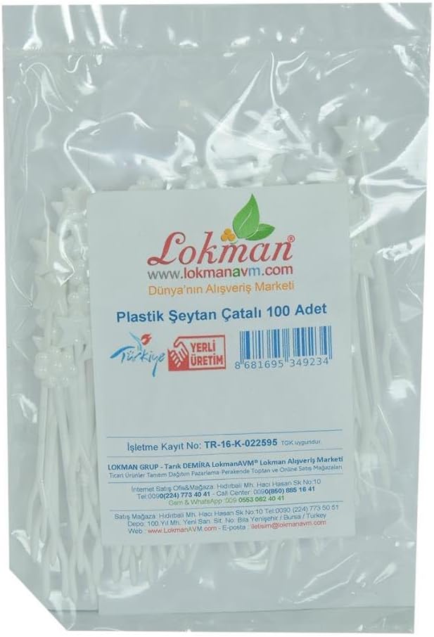 Alternative view of Plastik Cips Börek Tatlı Şeytan Çatalı Beyaz 100 Adet Paket