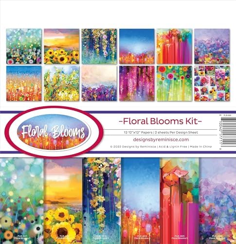 Floral Blooms Karalama Defteri Kiti Kağıt El Sanatları