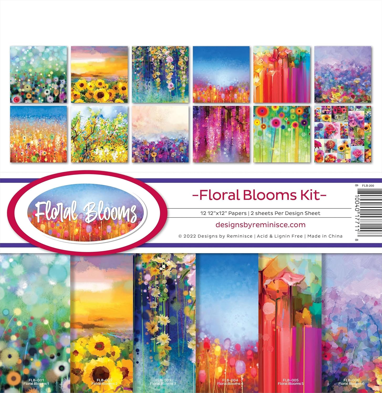 Alternative view of Floral Blooms Karalama Defteri Kiti Kağıt El Sanatları