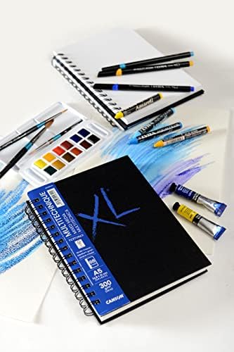 Alternative view of CANSON XL kağıt, dokulu, karışık medya, 300 g/m², A4, orta tanecikli, spiral blok, uzun sayfa, 34 beyaz yaprak, profesyonel sanatçılar ve öğrenciler için ideal