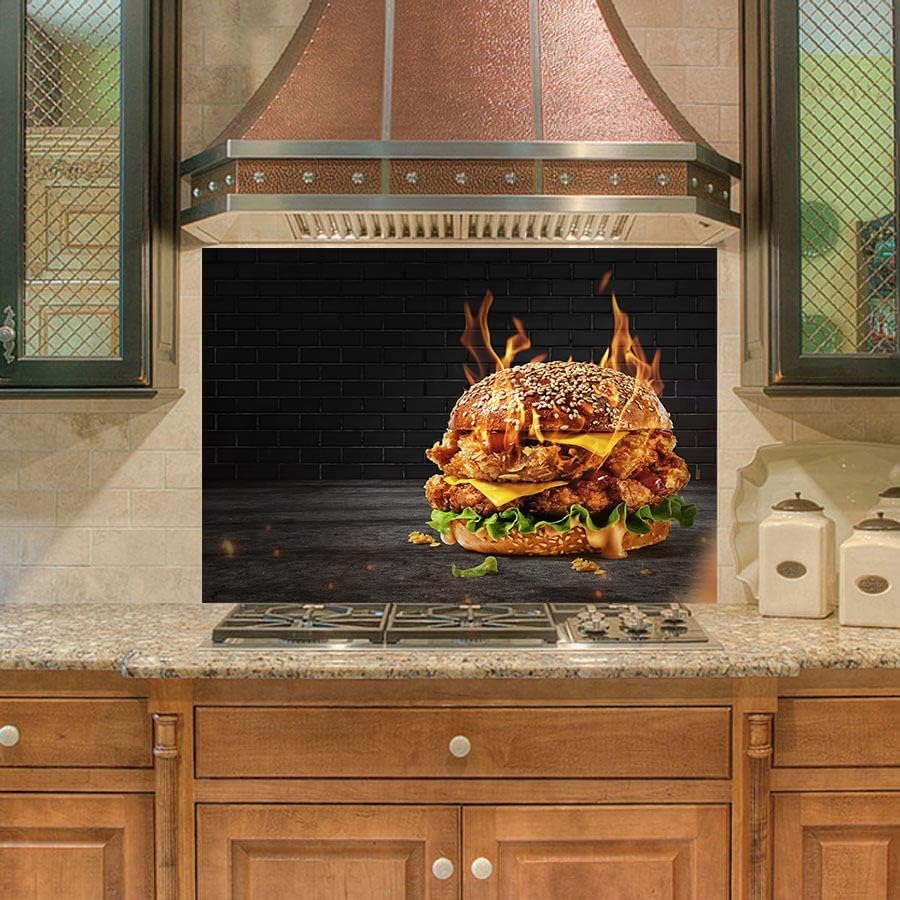 Mutfak Duvar Tezgah Arası Ocak Arkası Kaplama Burger