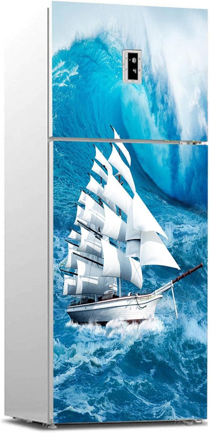 Alternative view of Buzdolabı Kaplama Dolap Kaplama Etiketi Yelkenli Deniz