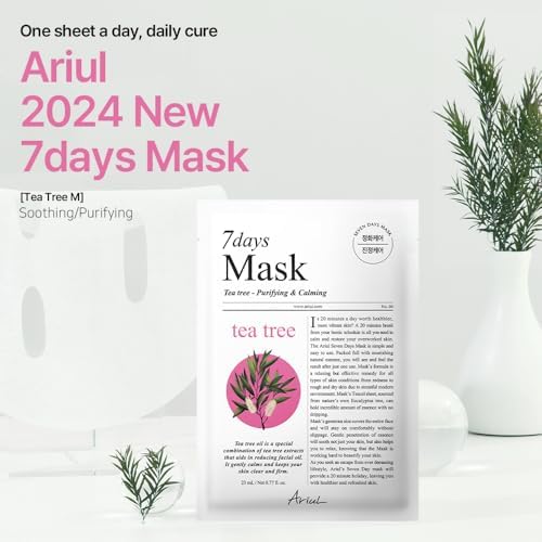 Alternative view of Ariul 7 Days Mask Tea Tree M - Çay Ağacı Özlü Karşıtı Arındırıcı Vegan Kağıt Maske