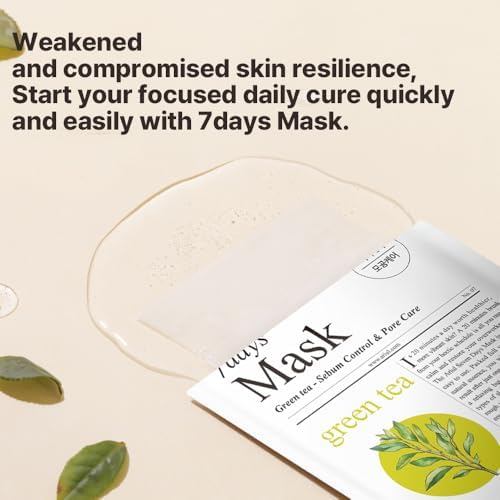 Alternative view of Ariul 7 Days Mask Green Tea S - Sebum Kontrolüne Yardımcı & Gözenek Arındırıcı Vegan Kağıt Maske