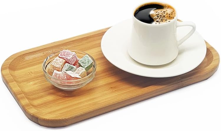 Bambu Lüx Dikdörtgen Servis 25 * 14cm, Sunumluk & Çerezlik Sunum Tabağı