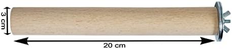 Ahşap Papağan Kuş Tüneği Boy 20 cm Çap 3 cm