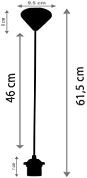 Alternative view of Dekoratif Kablolu Sarkıt Duy Beyaz