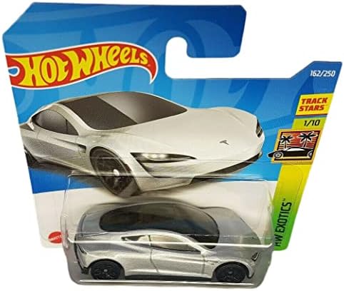Alternative view of - Roadster - HW Exotics 1/10 - HCV04 - Short Card - Track Stars - Gümüş Metalik - Mattel 2022