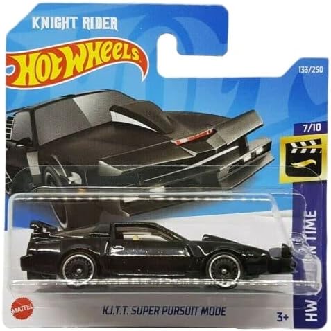 - K.I.T.T. Süper Takip Modu - HW Ekran Zamanı 7/10 - HCV39 - Kısa Kart - Knight Rider - Pontiac Firebird Trans Am - Mattel 2022