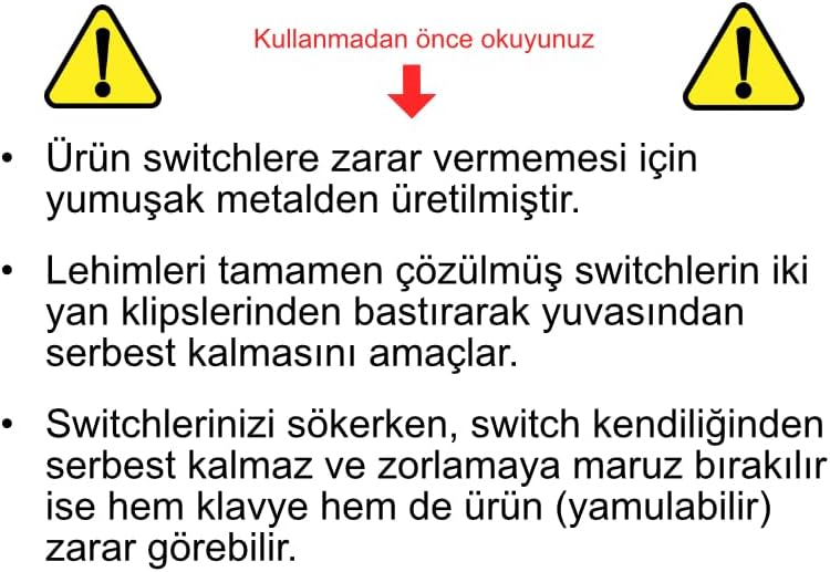 Mekanik Klavye Switch ve Tuş Kapağı Sökme Aparatı