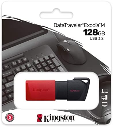 Alternative view of DataTraveler Exodia M DTXM/128GB USB 3.2 Gen 1 - birden fazla renkte esnek kapaklı