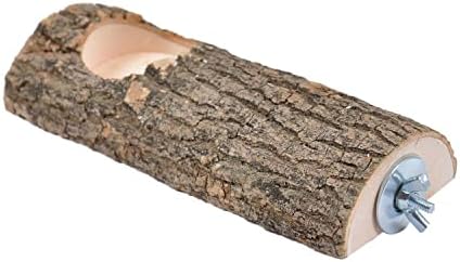 Doğal Ağaç Kuş Tüneği Ve Yemlik Kütük Tünek Yemlikli Tünek Uzunluk 15 cm