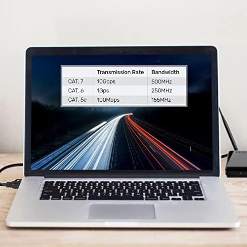 Alternative view of Unitek C1897BK Ethernet yassı kablo Cat.7 2 M | altın kaplama fiş |%100 bakır tel | SSTP - çift korumalı bükümlü çift yapı | 10 GBaseT ile uyumlu