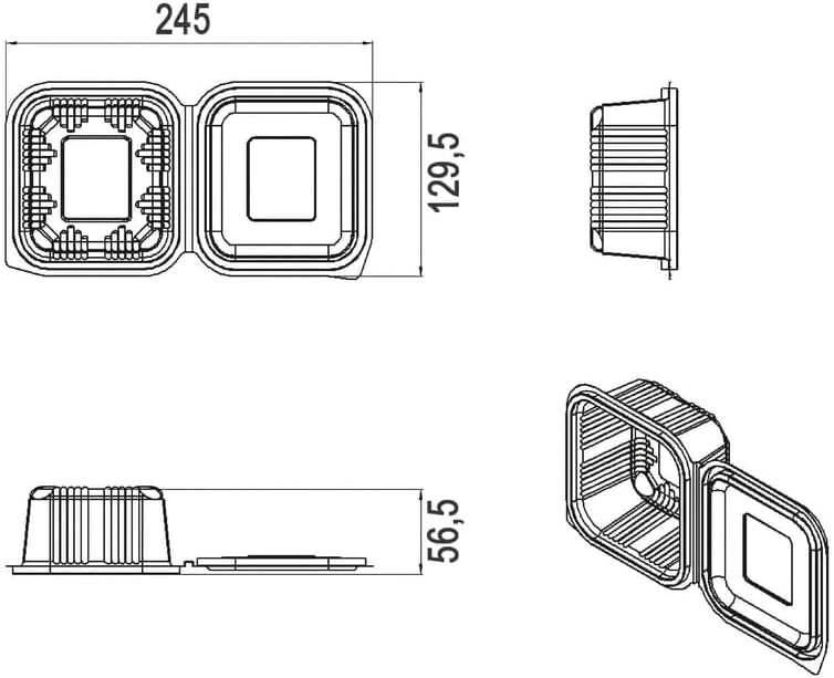 Alternative view of Düz Kapak Sızdırmaz 500 cc - 100 Adet