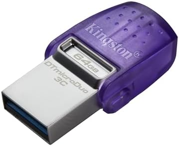 Alternative view of DataTraveler microDuo 3C 64GB USB-C ve USB-A Sürücü | 200 MB/s'ye varan hızlar | USB 3.2 Gen 1 | Duo Konnektör | DTDUO3CG3/64GB