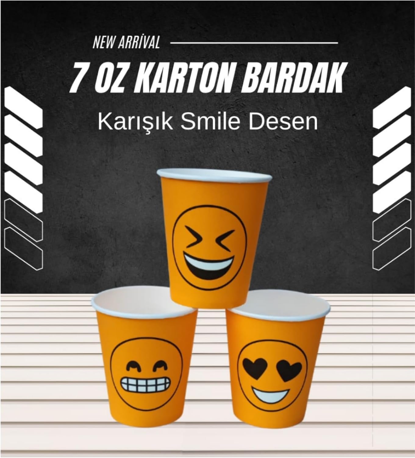 Alternative view of 7 oz Karton Bardak 1000 adet Karışık Desen