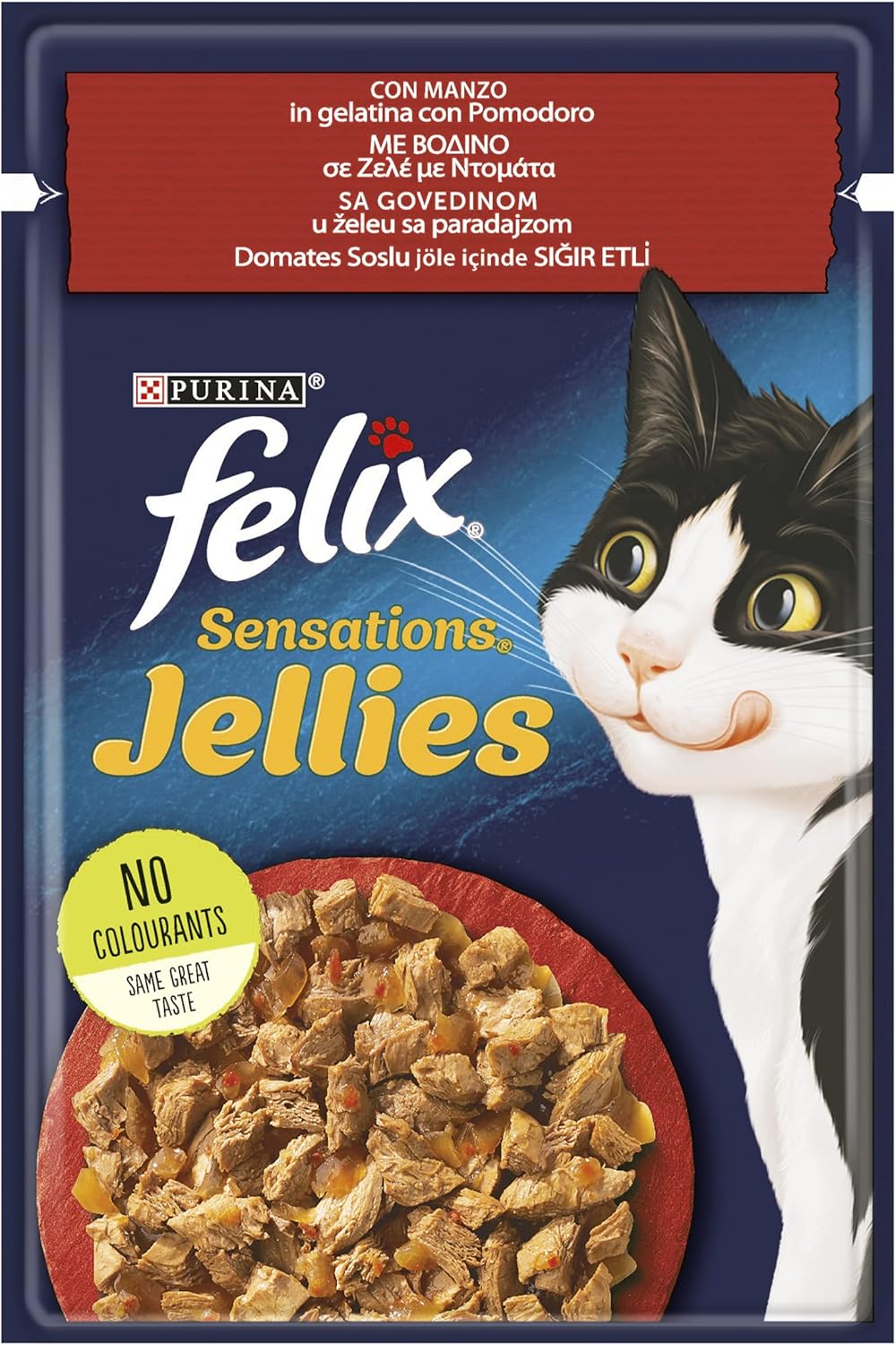 Felix Sensation Sığır & Domatesli Kedi Yaş Mama 85 Gr